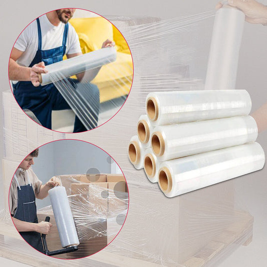 Black &Transparent Roll Pallet Transparent Packaging Wrap~5218-0