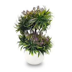 Artificial Small Potted Flower Plants Indoor Decor 2 Pack ~5381-7