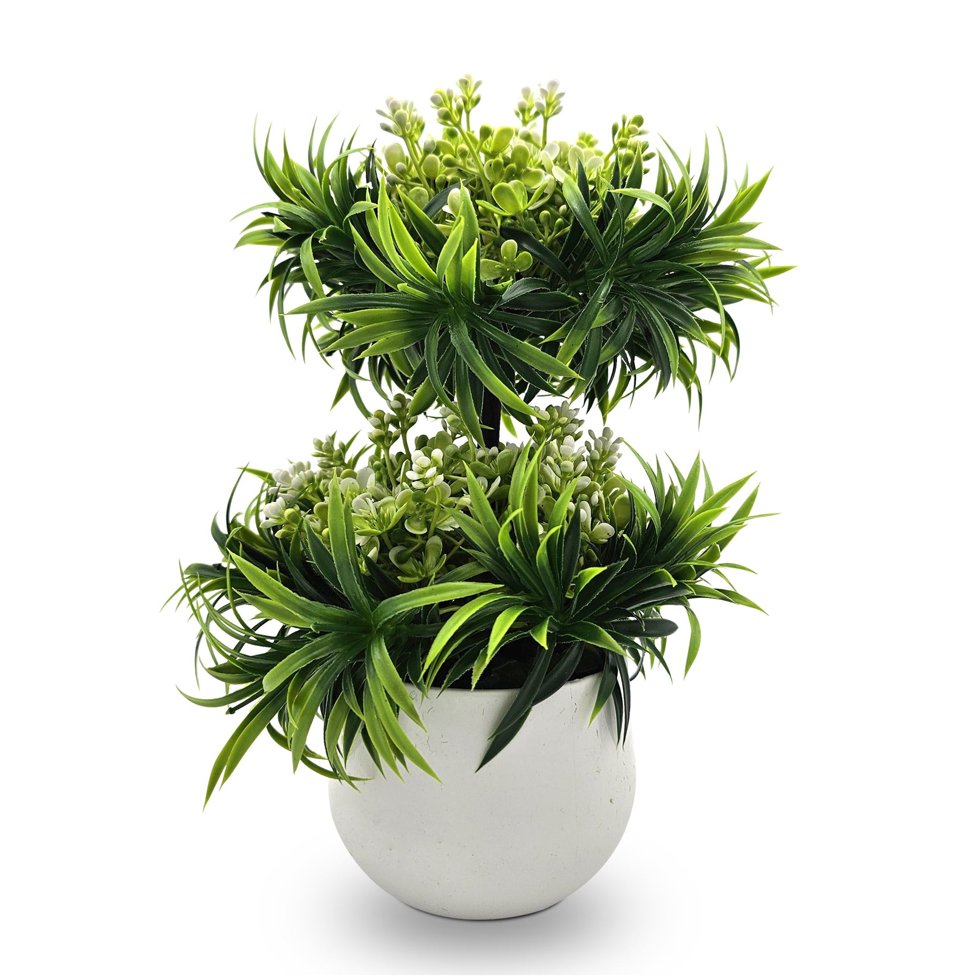 Artificial Small Potted Flower Plants Indoor Decor 2 Pack ~5381-8