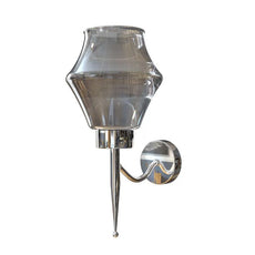 Smoky Gray Glass Wall Lamp Chrome Plating Wall Light~5054-2