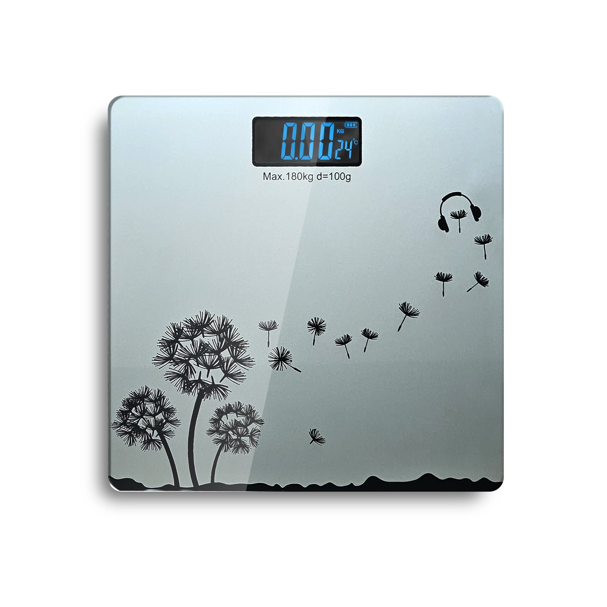 Bathroom Scale Weight Digital Printed Design Glass Weighing Scale ~5385-5