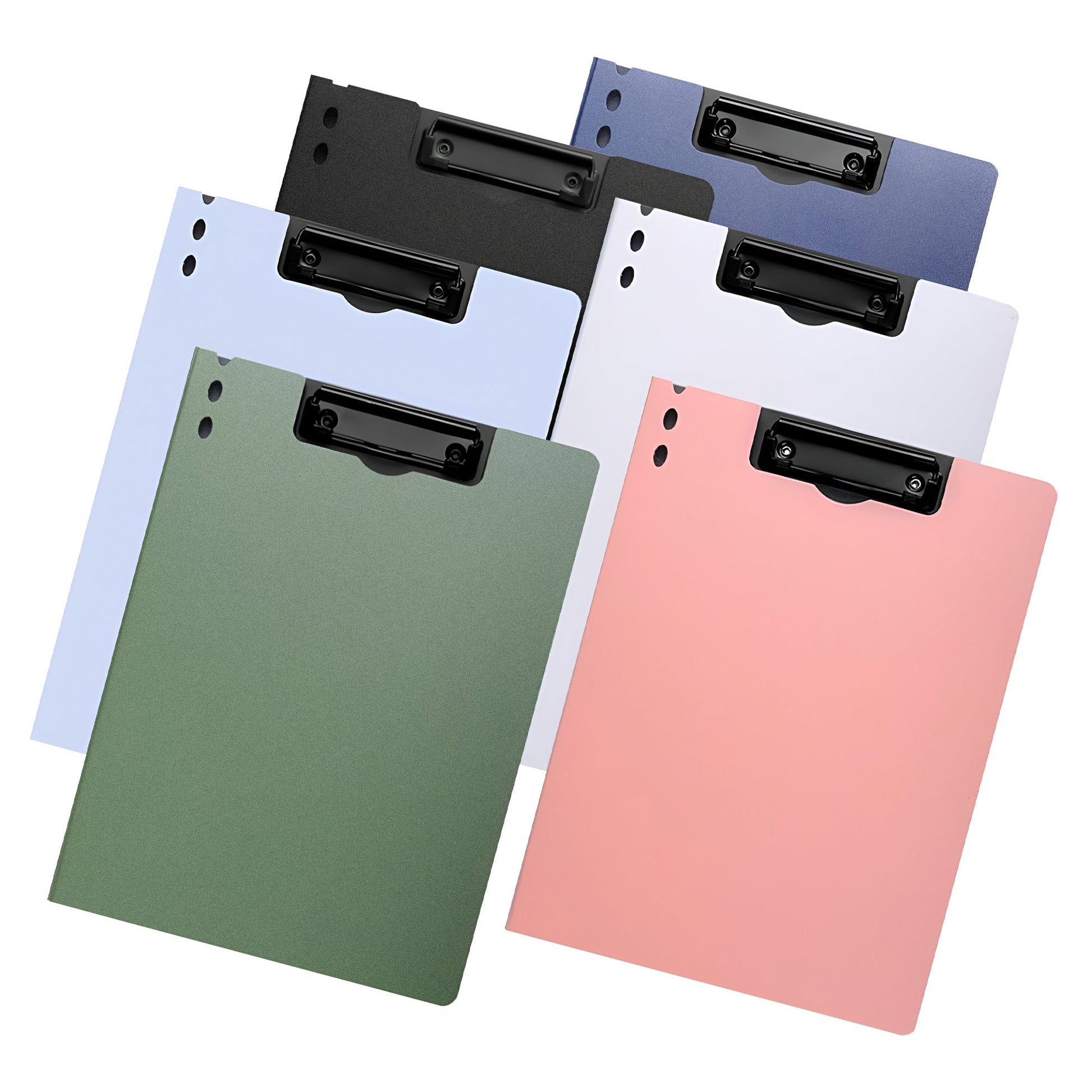 3PCS Plastic Clipboard Metal Clip A4 Writing Pad Foldable Clipboard ~5392-3