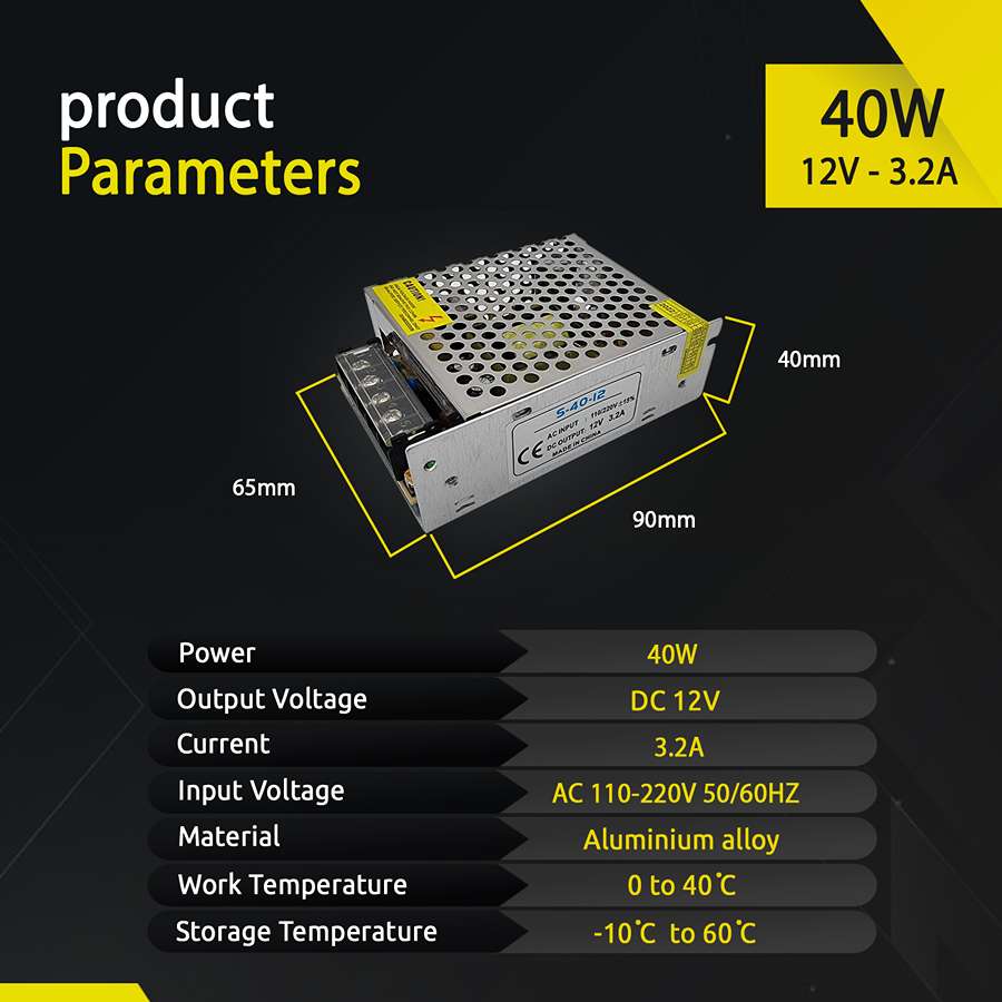 AC 100/240V to DC12V 12W -720W Regulated Switching Power Supply Led Transformer Driver~1406-9