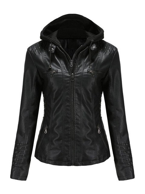 Autumn Winter Pu Faux Leather Jacket - Puritific