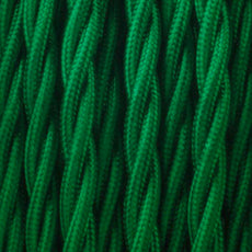 10m 2 Core Twisted Electric Cable Dark Green color fabric 0.75mm~4766-0