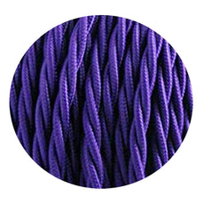 10m 2 Core Twisted Electric Cable Purple Color Fabric 0.75mm~4773-2