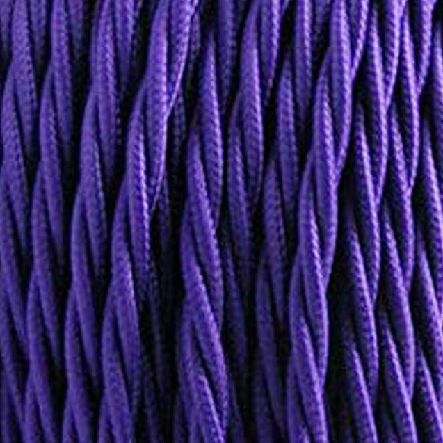 10m 2 Core Twisted Electric Cable Purple Color Fabric 0.75mm~4773-3