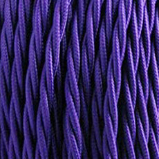 10m 2 Core Twisted Electric Cable Purple Color Fabric 0.75mm~4773-3