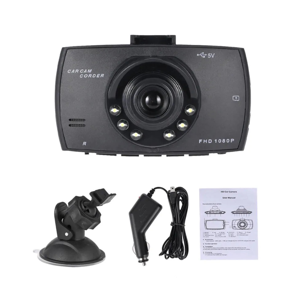 Vibe Geeks Full HD 1080p Car Dash Camera with FREE Reverse Camera-4