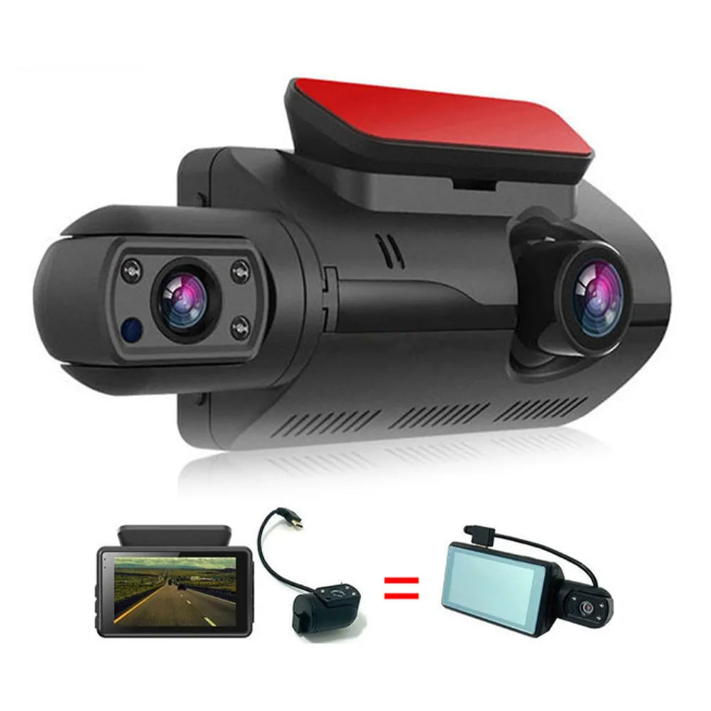 Vibe Geeks HD1080P Dual Lens Car Dash Cam Comprehensive Coverage-2