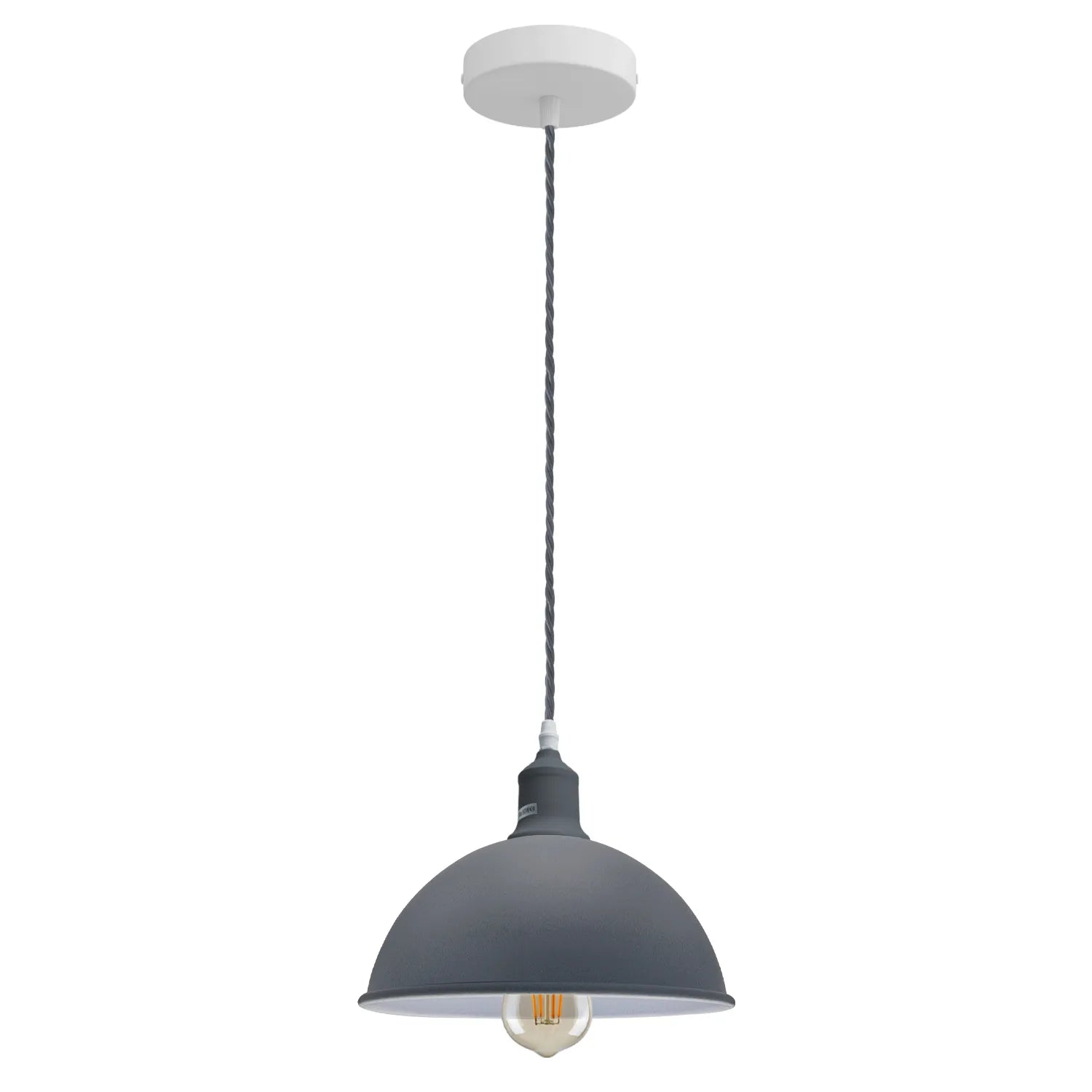 30cm Gray Metal Dome Pendant Light~4487-0