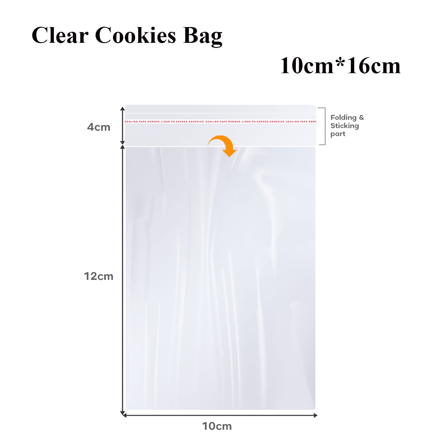 Clear Reclosable Zip Poly Bag Resealable Self Sealing Bag~5291-5