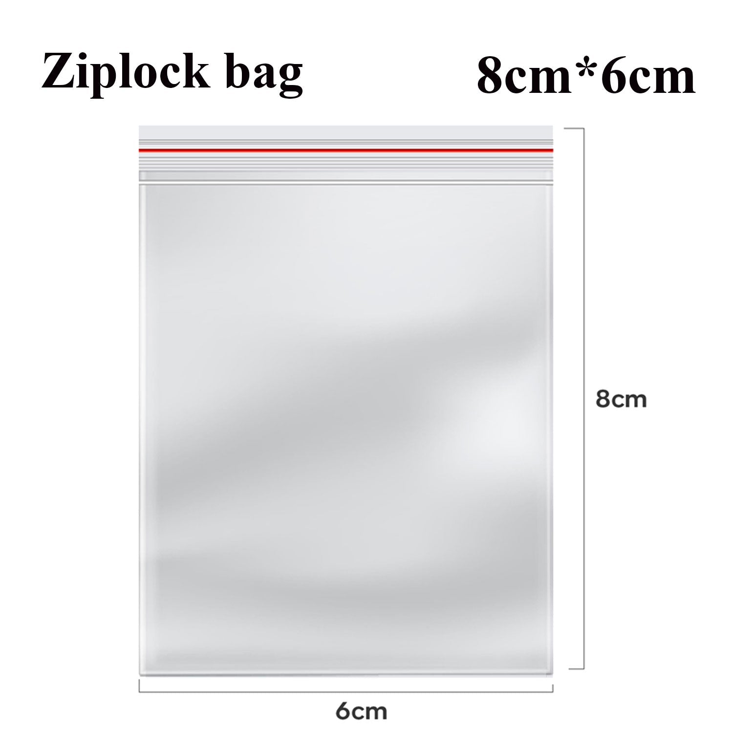 Resealable Self Sealing Bag Clear Reclosable Zip Poly Bag ~5292-6