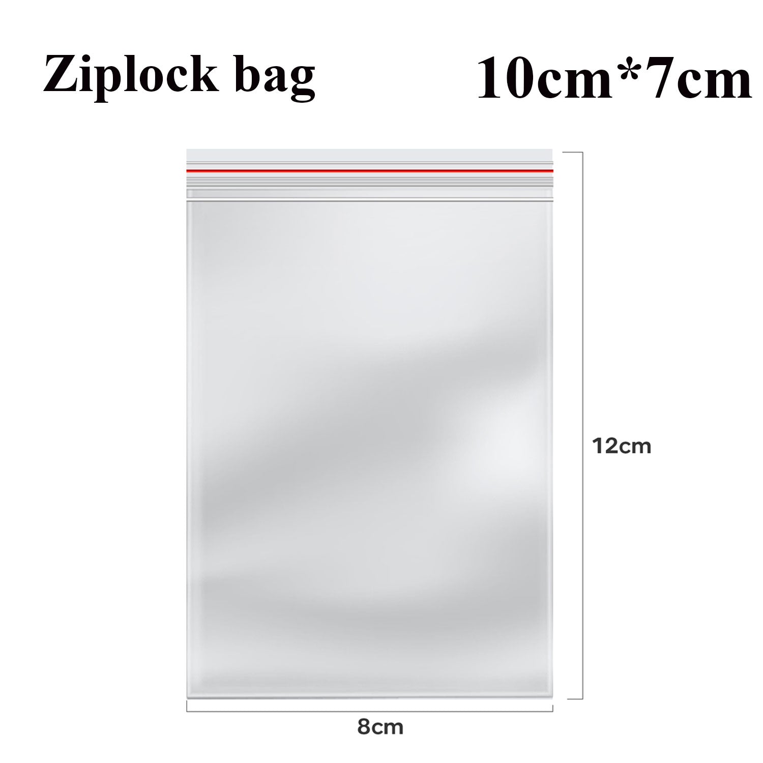 Resealable Self Sealing Bag Clear Reclosable Zip Poly Bag ~5292-7