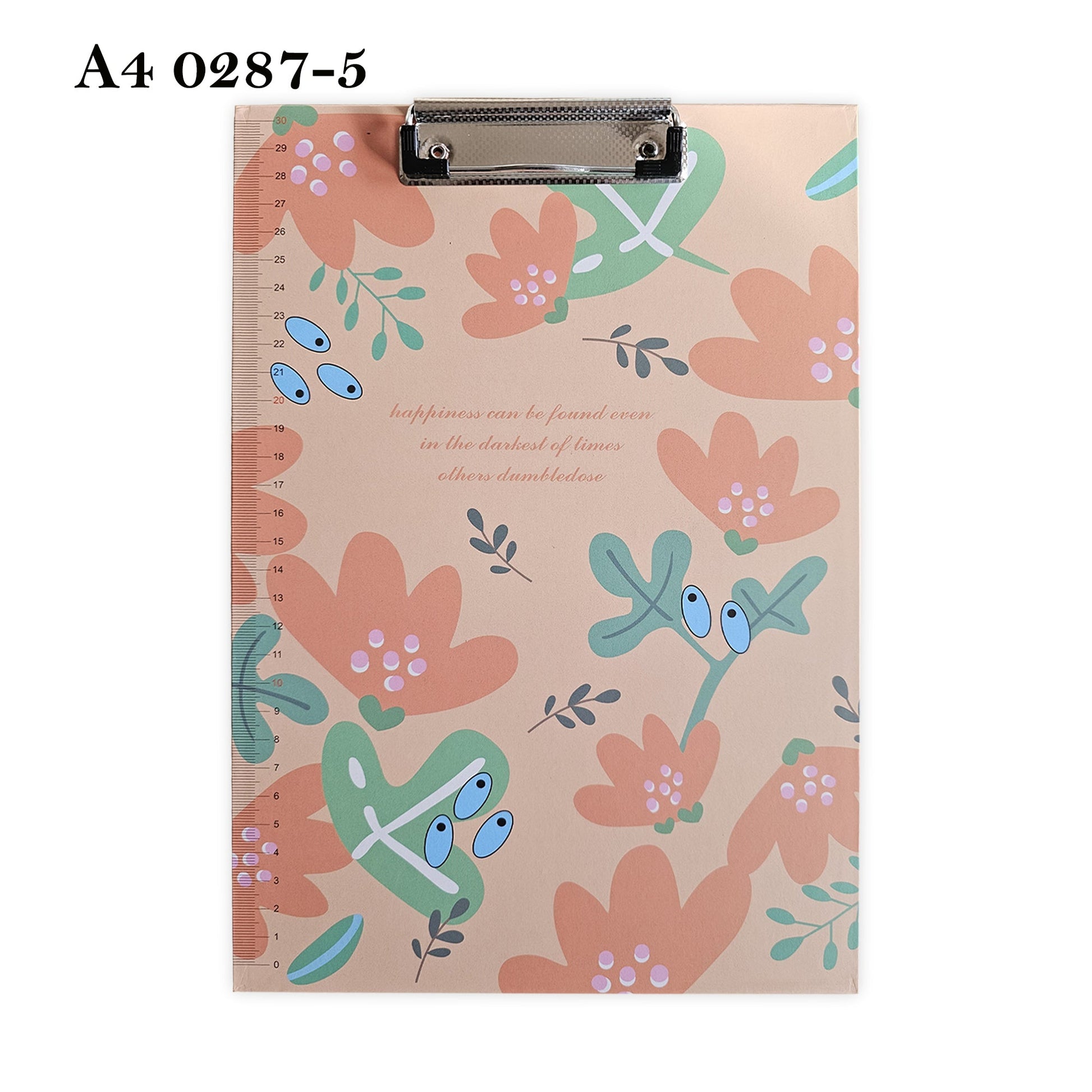 4Pack A4 Cute Print Paper Meta Clipboard With Ruler Scale Edge~5284-2