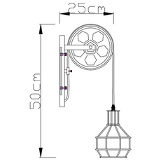 Retro Vintage Pulley Light Shade Wheel Ceiling Lifting Industrial  UK~2690-2