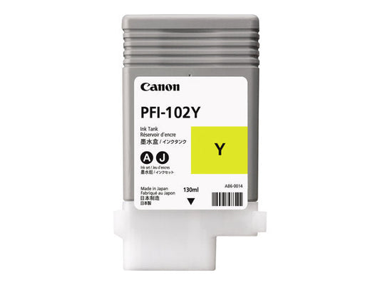 Canon PFI-102 130mL Yellow Ink Cartridge-0