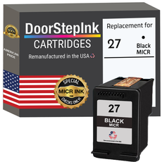 DoorStepInk Brand for HP 27 (C8727AN) Black MICR Remanufactured in the USA Ink Cartridge-0