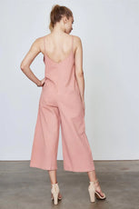 Boho Dust Coral Sleeveless Wide Leg Loose Jumpsuit /3-2-1 - Puritific