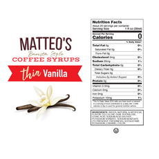 Sugar Free Coffee Syrup, Vanilla | 6 x 750ml Bottles-3