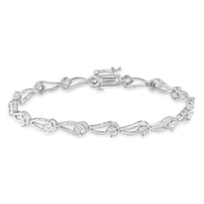 Sterling Silver Rose Cut Diamond Fashion Tennis Bracelet (0.5 cttw, I-J Color, I2-I3 Clarity) - Puritific