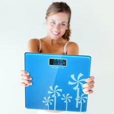 Bathroom Scale Weight Digital Printed Design Glass Weighing Scale ~5385-1