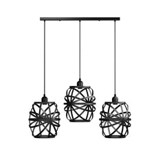 Vintage Style vase wire Cage Ceiling Fixture Metal Pendant with Linear Canopy~5011-5