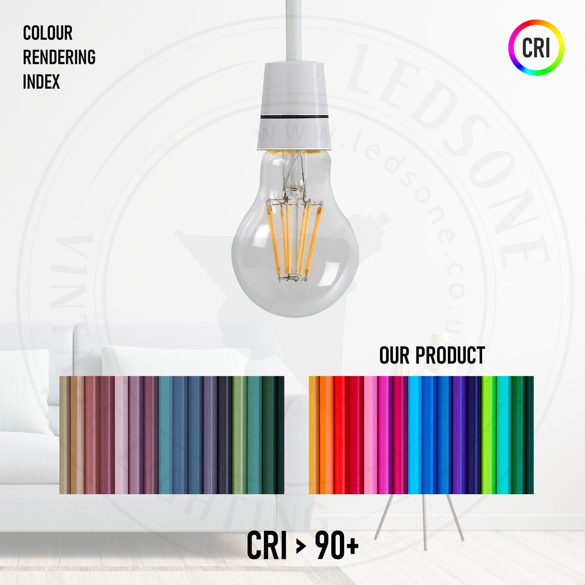 A60 B22 8W Dimmable Light Bulb Vintage Filament Classic LED~4074-2