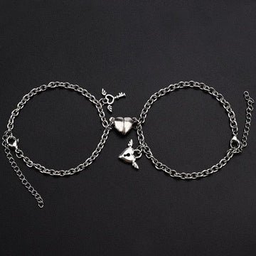 Silver A Couple Bracelet