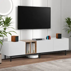 Odern TV Stand Suitable For 80 Inch TV With 3 Doors