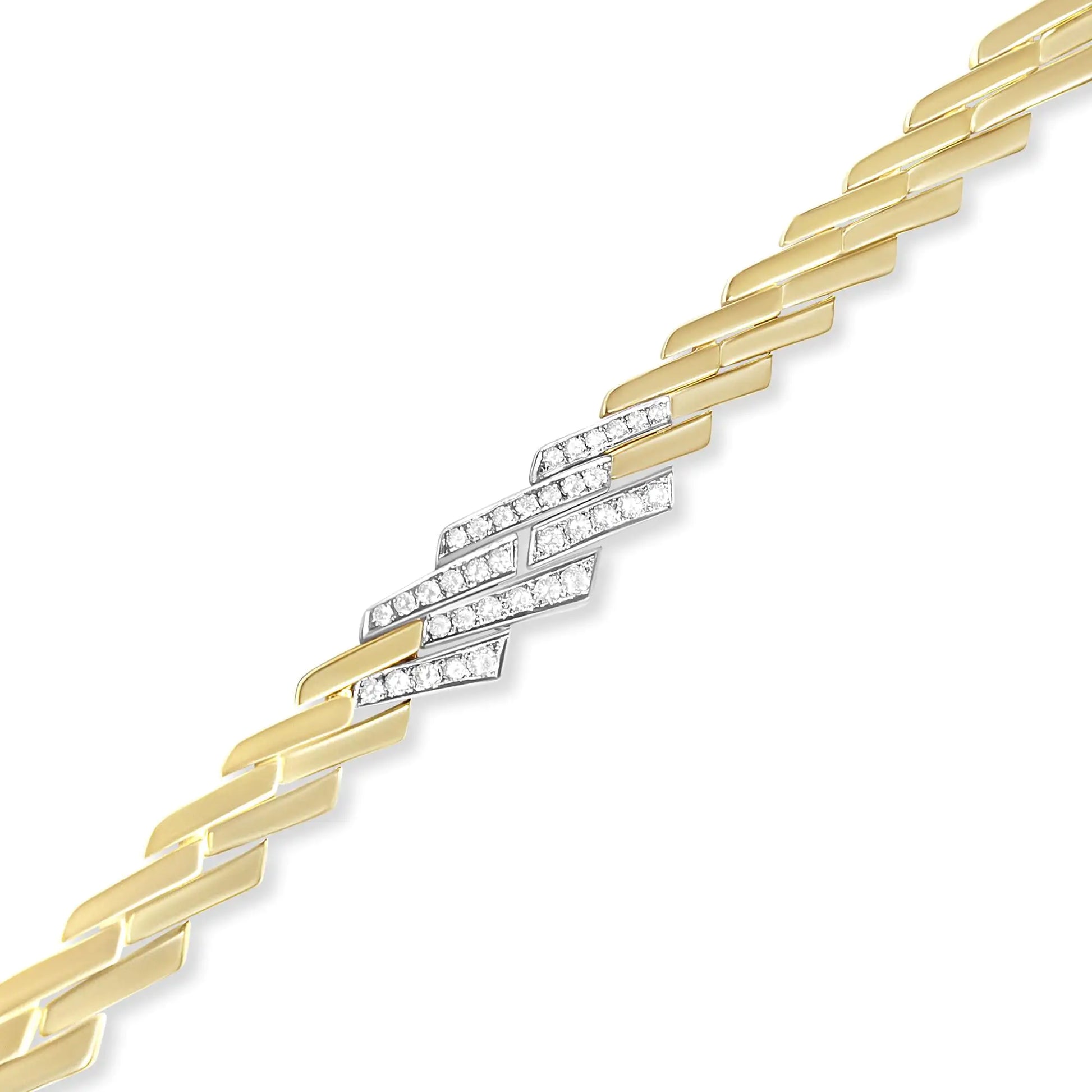 14k Yellow Gold 2 3/4 Cttw Pave Diamond Miami Cuban Curb Link Chain 16" Necklace (H-I Color, SI1-SI2 Clarity) - Puritific