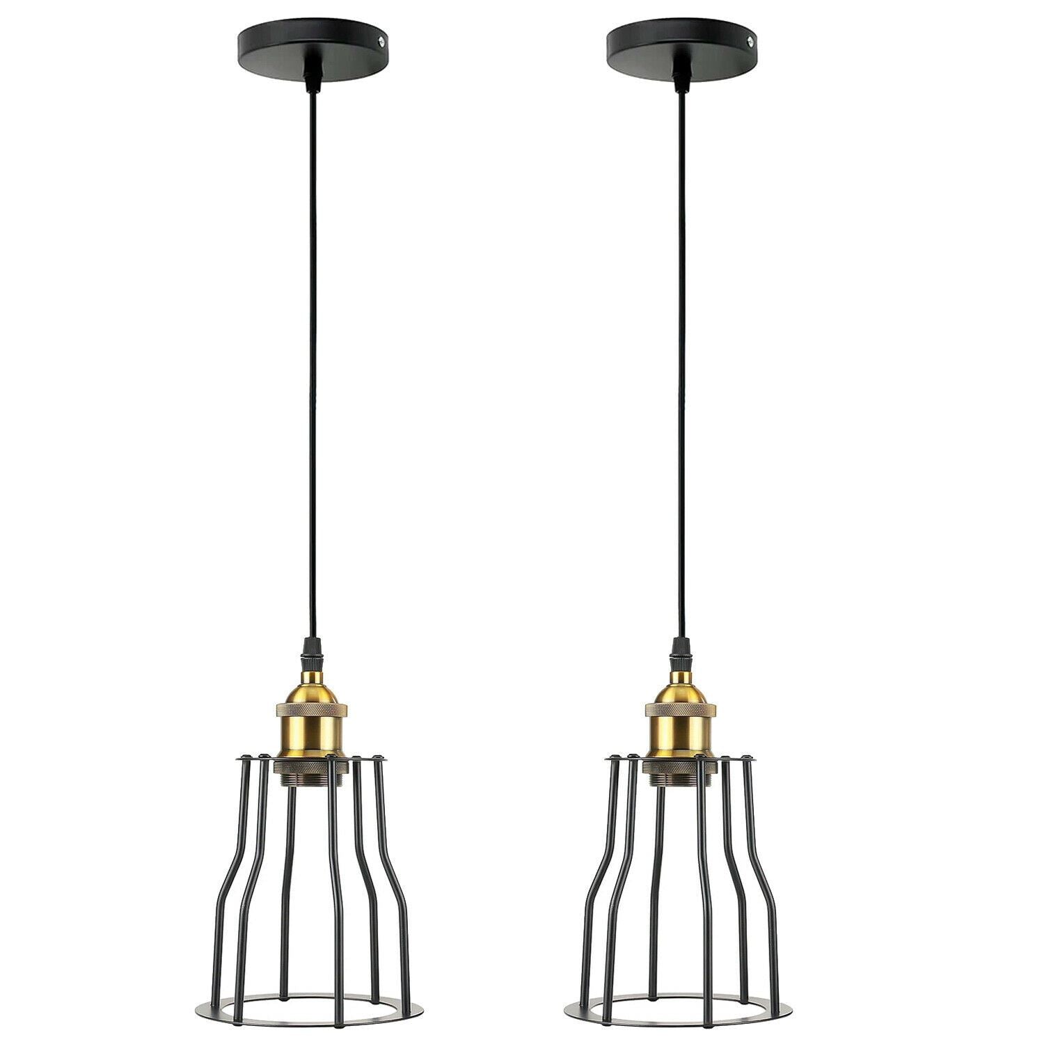 Vintage Industrial Modern Retro Loft Cage Ceiling Lamp Cage Pendant Lights~1417-8