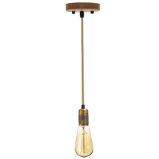 Vintage Industrial E27 Bulb Holder Screw Ceiling Rose Lamp Hemp Pendant Indoor Hanging Light Fitting Conservatory, Dining Room, Foyer, Garage~1191-5