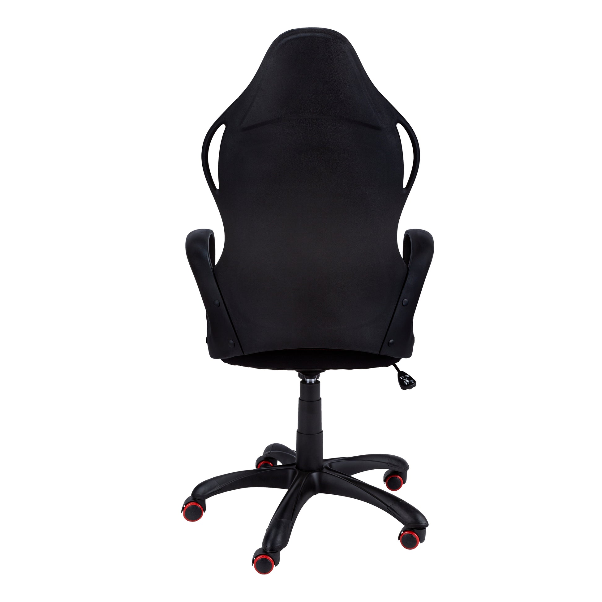 46" Black and Red Fabric Multi Position Office Chair-2