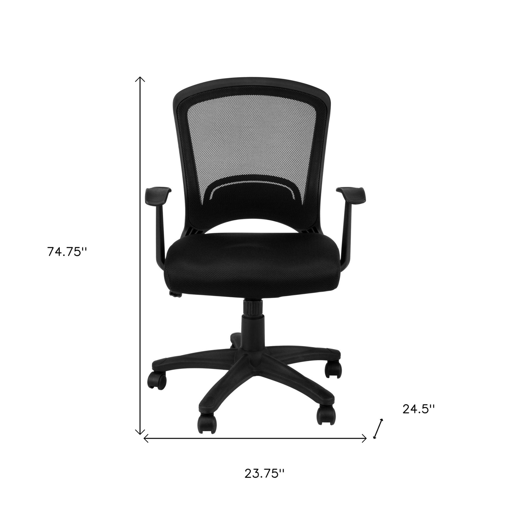 35.5" Foam  MDF  Polypropylene  and Metal Multi Position Office Chair-3