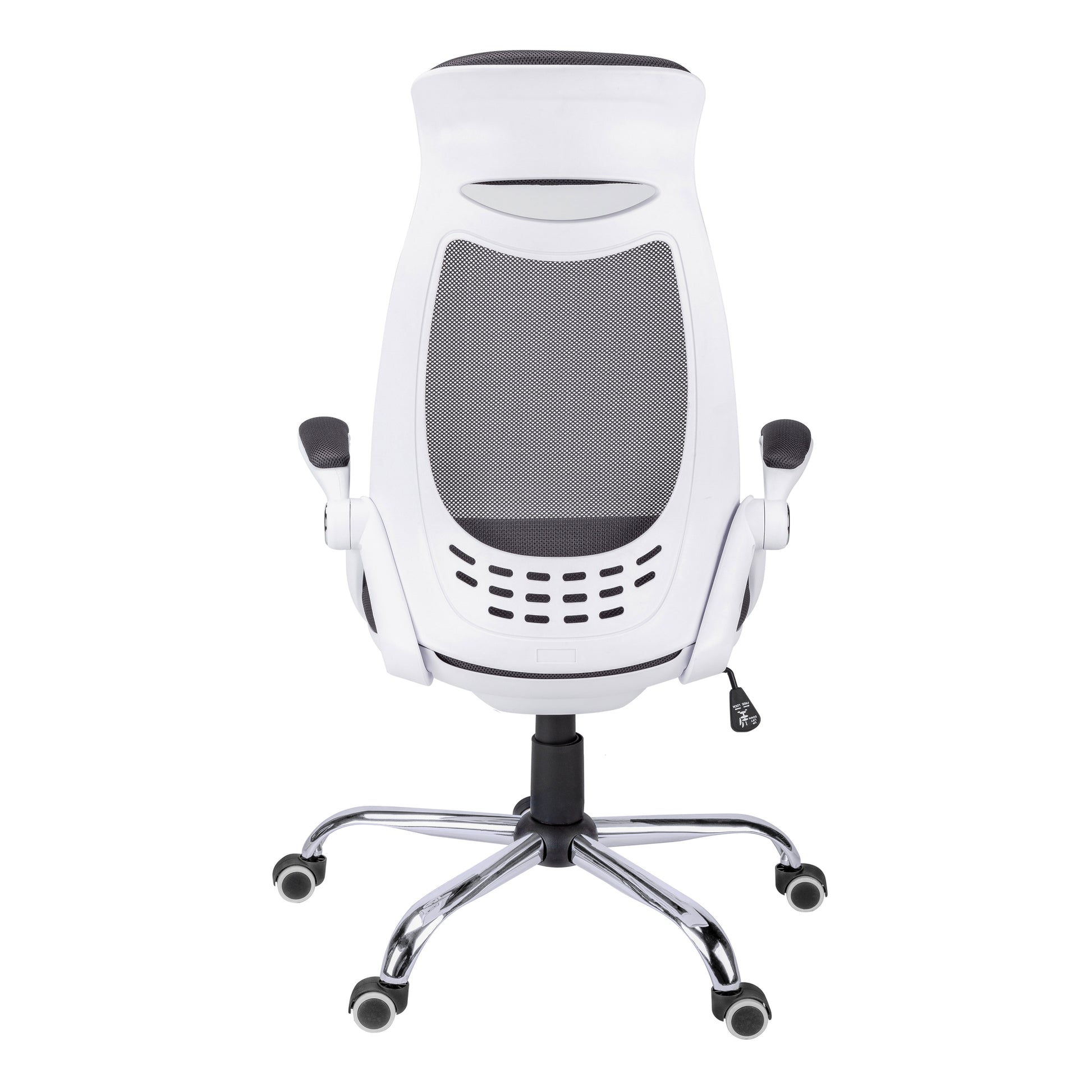 23.75" x 28" x 93.75" White Grey Foam  Office Chair With A High Back-2