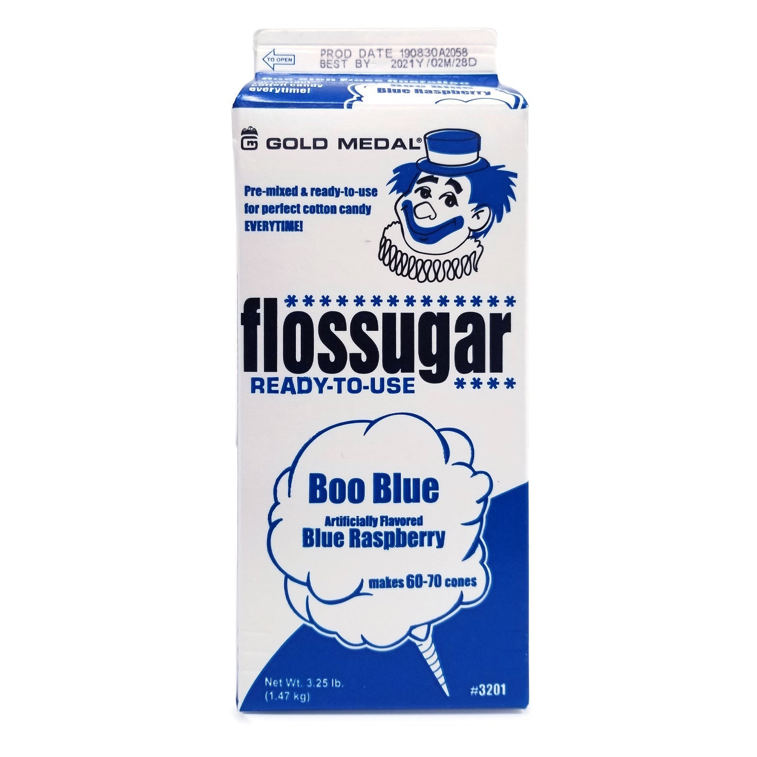 Boo Blue/Silly Nilly Cotton Candy Flossugar Combo Pack  | Cotton Candy Supplies Canada | 6 x 3.25lbs per case-2