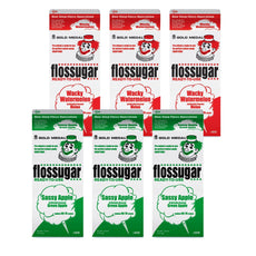 Sassy Apple/Watermelon Cotton Candy Flossugar Combo Pack  | Cotton Candy Supplies Canada | 6 x 3.25lbs per case-0