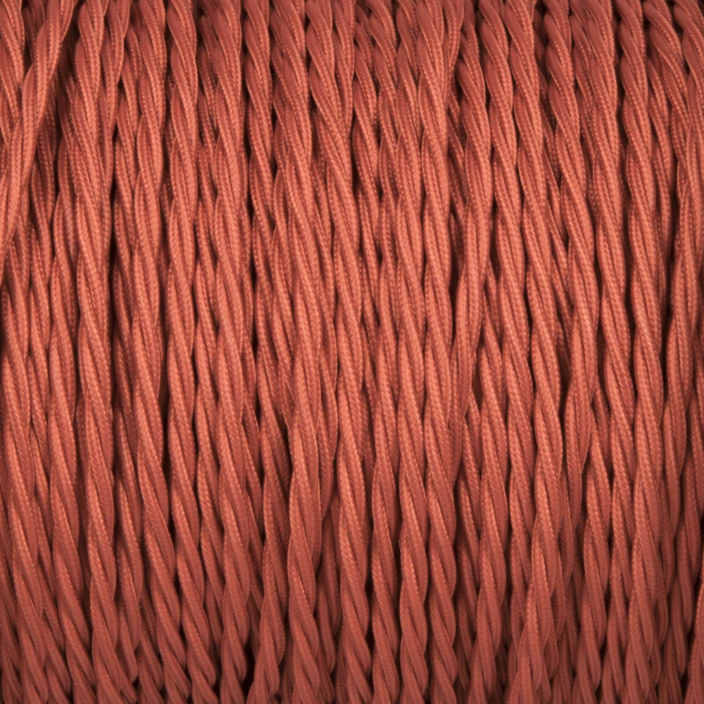 10m 2 Core Twisted Electric Cable Peach Color Fabric 0.75mm~4791-4