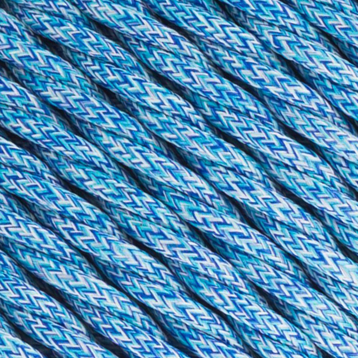 2 Core Twisted Electric Cable Blue Multi Twist Color Fabric 0.75mm~4883-0