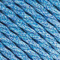 2 Core Twisted Electric Cable Blue Multi Twist Color Fabric 0.75mm~4883-0