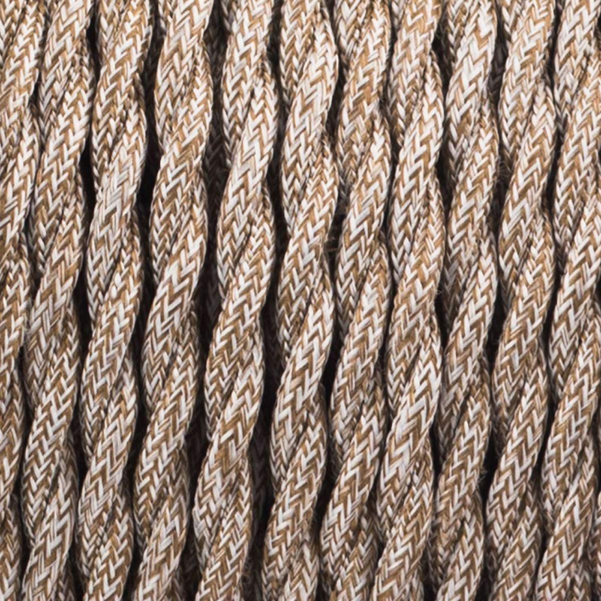 2 Core Twisted Electric Cable Brown Multi Tweed Color Fabric 0.75mm~4884-0