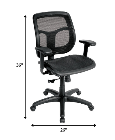 26" x 20" x 36" Black Mesh Chair-1