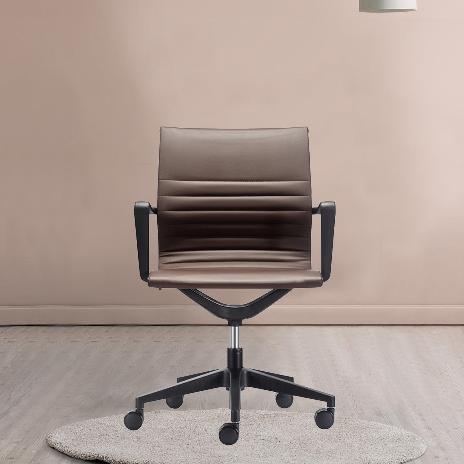 23.8" x 20.8" x 35.8" Brown Vinyl Felx Tilt Chair-2