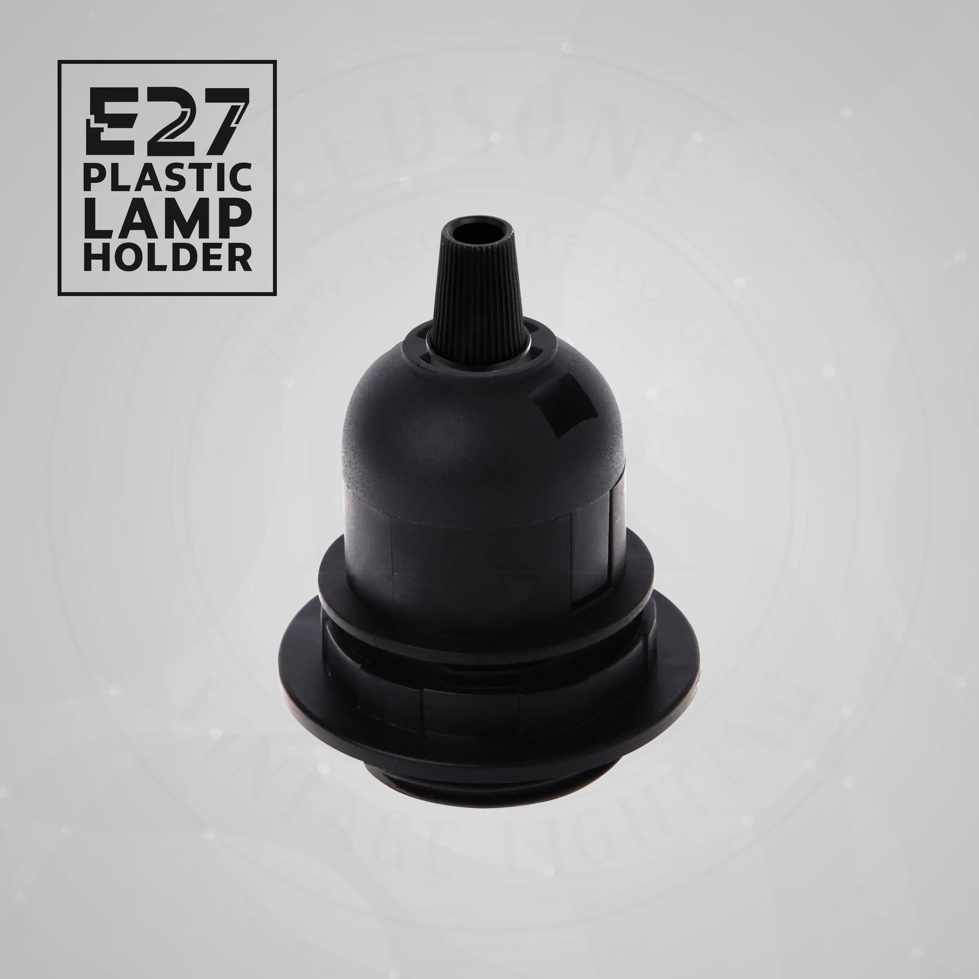 3Pack E27 Light Bulb Pendant Socket Holder Screw Black Plastic Lamp holder~4373-1