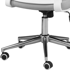 WhitewithGrey Fabric High Back Executive Office Chair-3