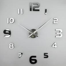 Customizable 3D DIY Mirror Large Number Wall Clock Sticker ~5406-0