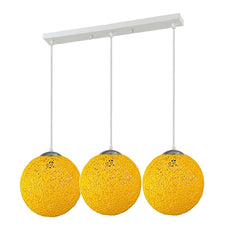 Yellow Three Outlet Ball Industrial Ceiling Lamp~1830-0