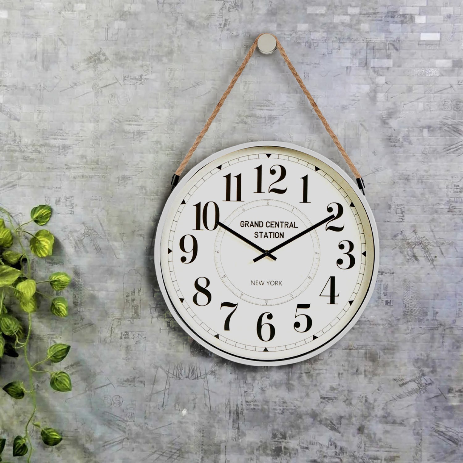 Vintage Antique Hanging Rope Wall Clock ~ 5152-1