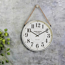 Vintage Antique Hanging Rope Wall Clock ~ 5152-1